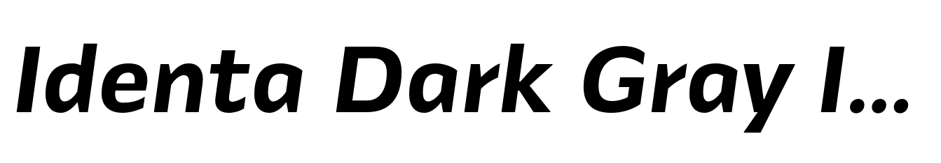 Identa Dark Gray Italic